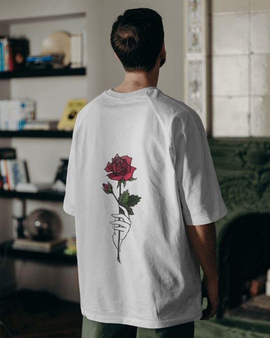 Presenting Red Rose floral Oversized T shirt for Men's