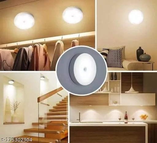 Pack of 1 white color Motion Sensor Light for Home & Office with USB Charging Pack of 1 Wireless Self Adhesive LED Nightlight