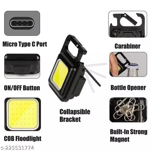 LED LIGHT KEYCHAIN WITH BOTTLE OPENER (RECHARGEABLE) 8000 LUMENS *