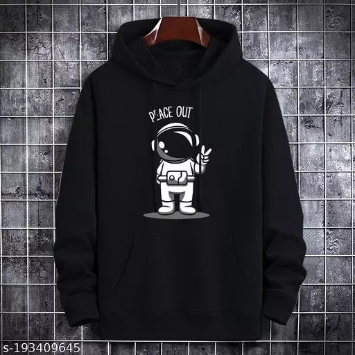 PEACE OUT ASTRONAUT HOODIE ( black)