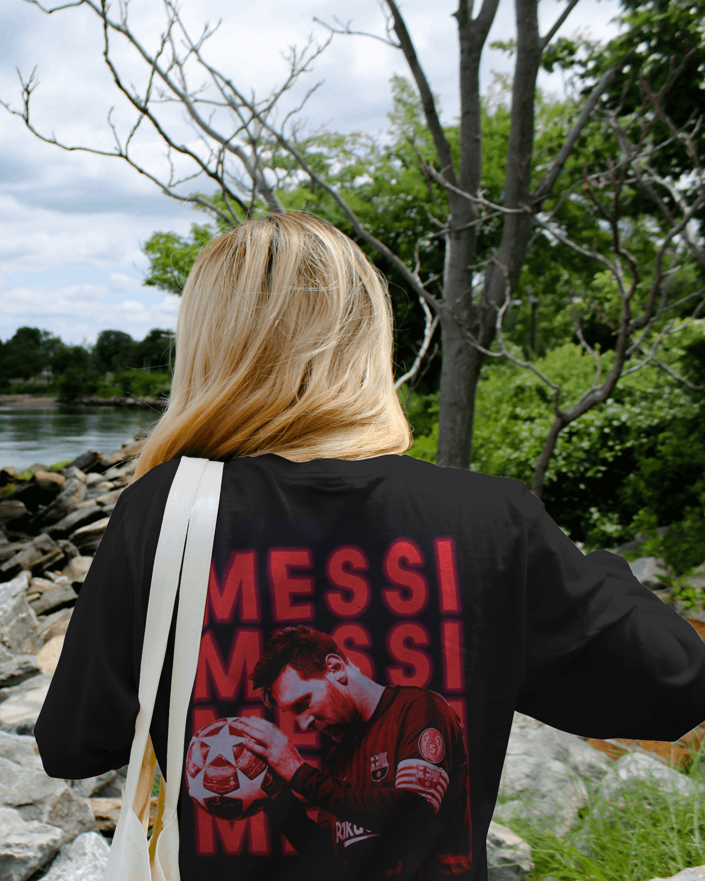 Messi hyped collection oversized T shirt For women